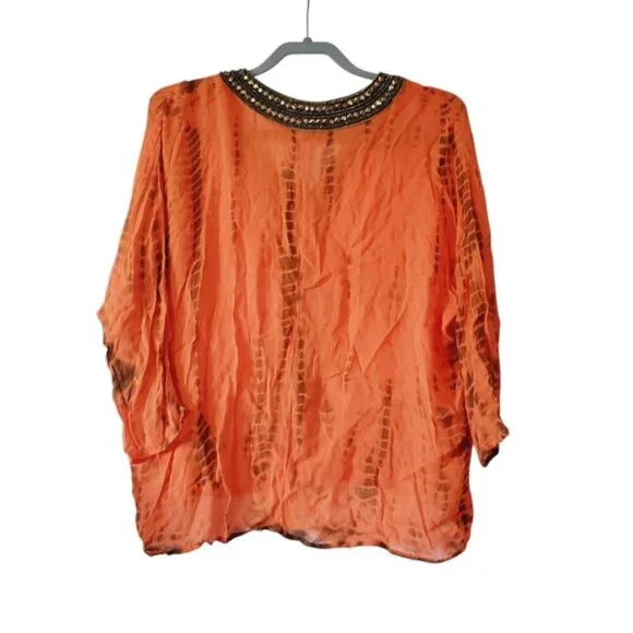 Michael Kors Vintage Y2K Fairy Beaded Boho Avant-garde Fairy Whimsical Top M - Picture 3 of 9